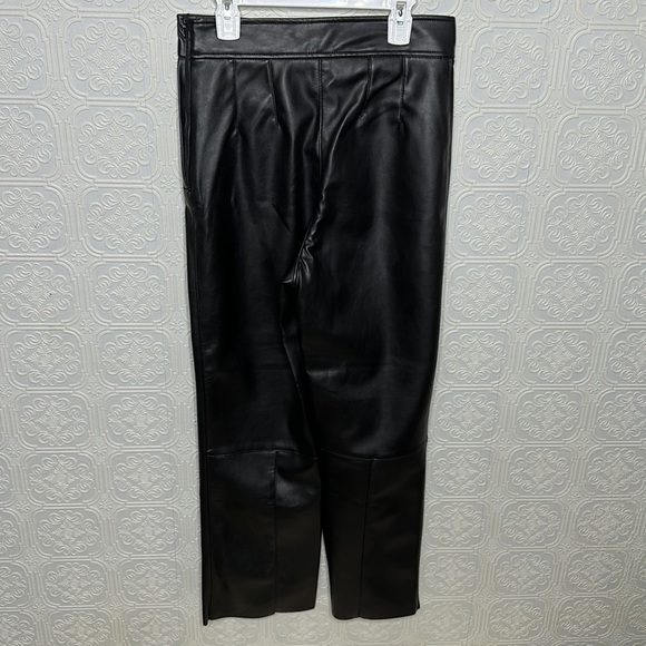 H&M | Black Flared Faux Leather Pants - Picture 2 of 12